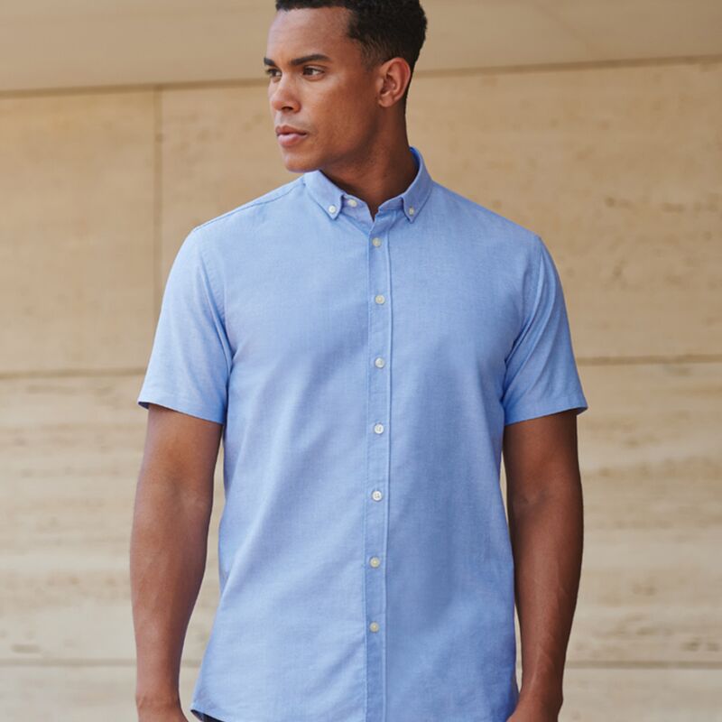 Henbury Modern Short Sleeve Regular Fit Oxford Shirt Thumbnail